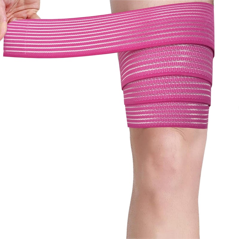 Sgozam Thigh Support Compression Bandage Sleeve for Women and Men, Lower Leg Compression Wrap Brace for Thigh Pain, Shin Splint Guard for Football, Tennis, Volleyball, Basketball, Running and Work Out(Red) - Image 1